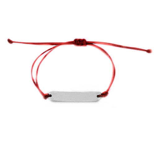 Bratara stil Kabbalah cu charm din argint 925 cu placuta si snur rosu - Be Spiritual [1]